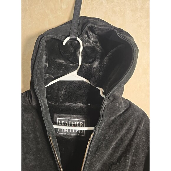 Leather Limited Women’s Genuine Leather Coat Small Black Faux Fur Lined... - Picture 4 of 7